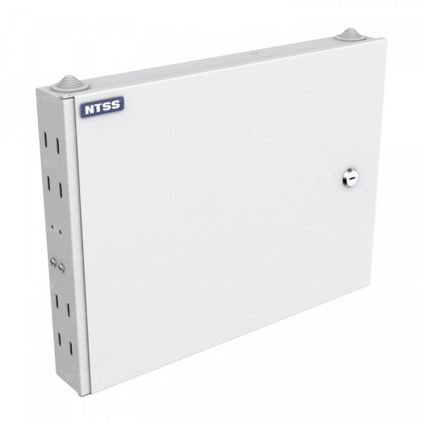 Кросс NTSS оптический настенный частично укомплектованный 16 портов SC/LC duplex (планка SC/2LC-2шт, сплайс-кассета-1шт) серый RAL 7035