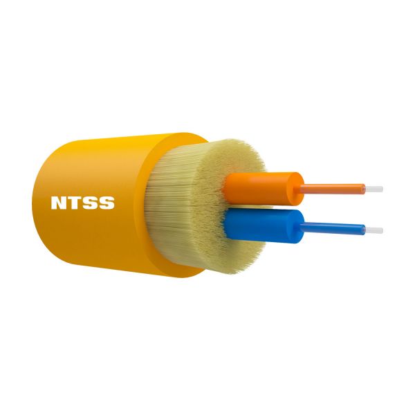 Оптический кабель внутренний NTSS PREMIUM 2 волокна OS2, 9/125, LSZH(нг(A)-HF), жёлтый