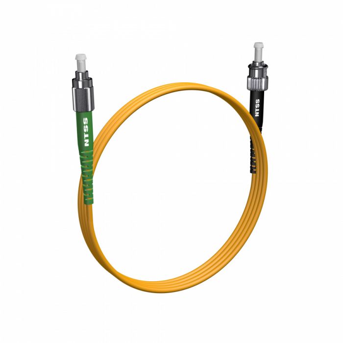 Шнур оптический NTSS spc FC/APC-ST/UPC 9/125 3.0мм 1м LSZH (патч-корд)