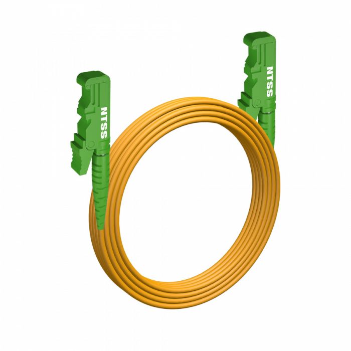 Шнур оптический NTSS spc E2000/APC-E2000/APC 9/125 3.0мм 25м LSZH (патч-корд)