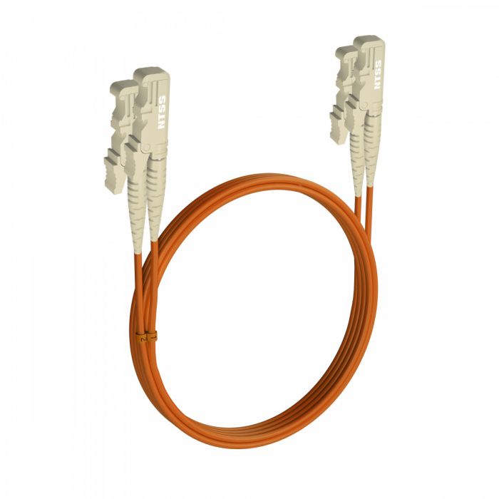 Шнур оптический NTSS dpc E2000/UPC-E2000/UPC 62.5/125 3.0мм 1м LSZH (патч-корд)