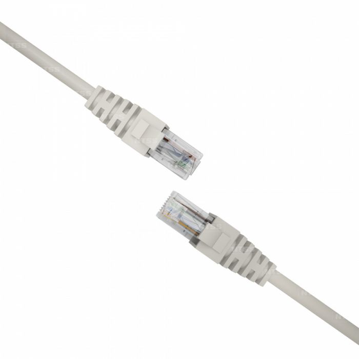 Патч-корд NTSS 2хRJ45/8P8C, T568B UTP 5e кат. литой 15 метров, LSZH, белый