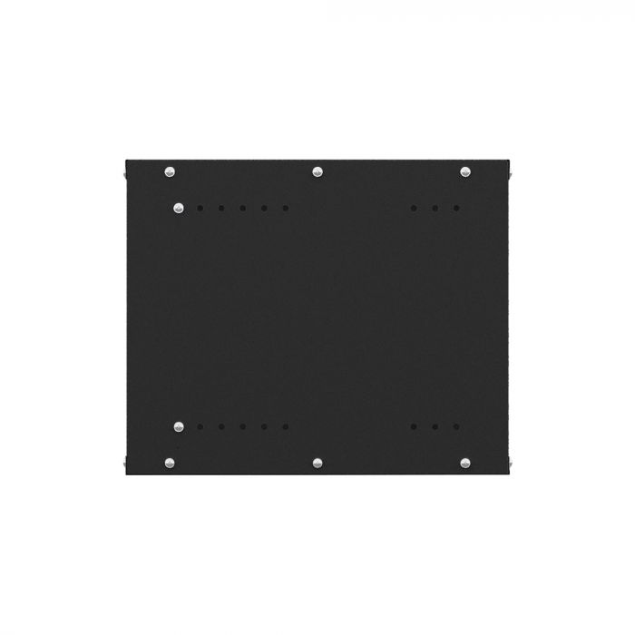 Шкаф настенный телекоммуникационный NTSS LIME 6U 550х450х370мм, 2 профиля 19, дверь сплошная металл, боковые стенки несъемные, разобранный, черный RAL 9005