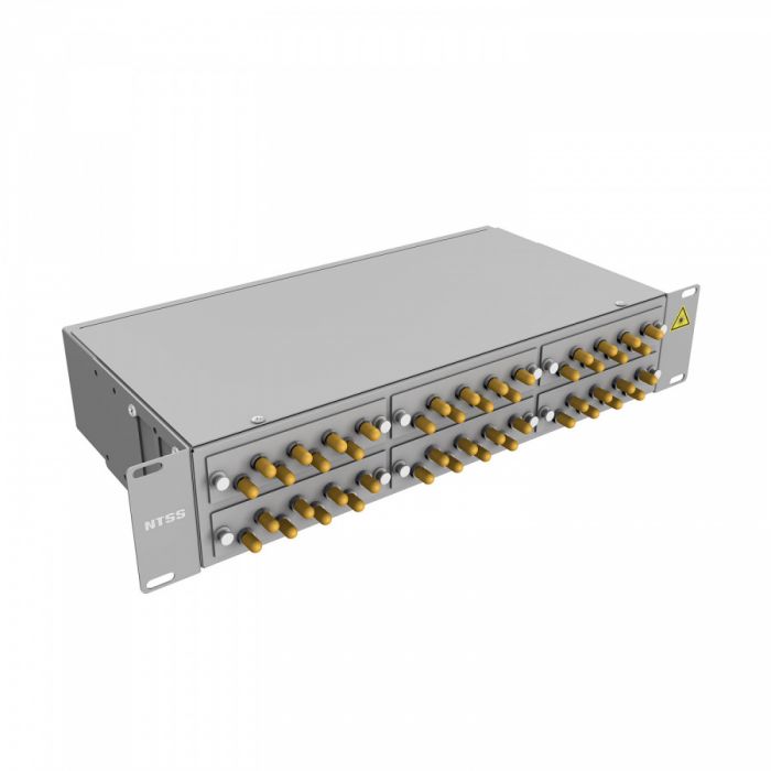 Кросс 19" NTSS PREMIUM, предсобранный 2U, 48 портов ST/UPC, 50/125 мкм
