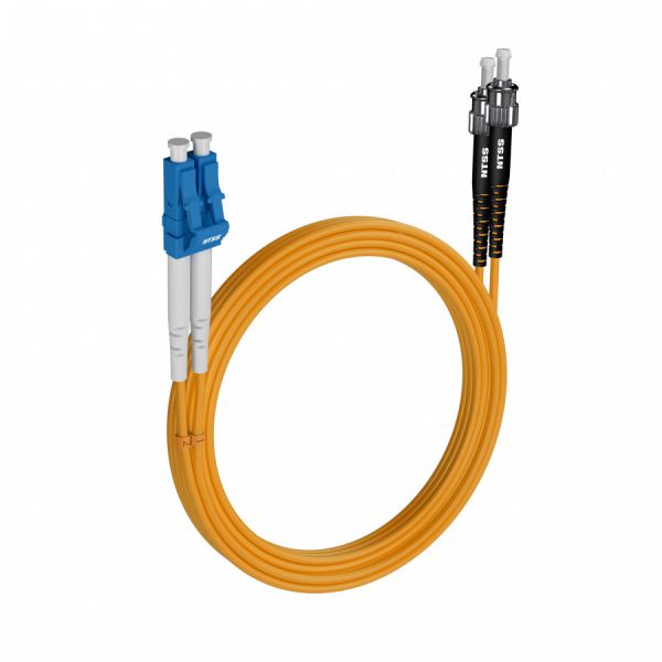 Шнур оптический NTSS dpc LC/UPC-ST/UPC 9/125 2.0мм 15м LSZH (патч-корд)