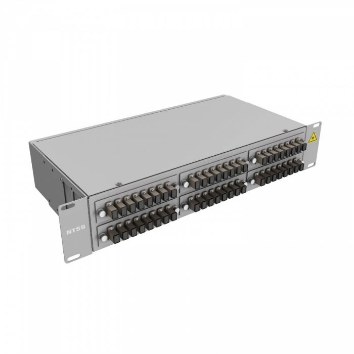 Кросс 19" NTSS PREMIUM, предсобранный 2U, 48 портов SC/UPC, 50/125 мкм