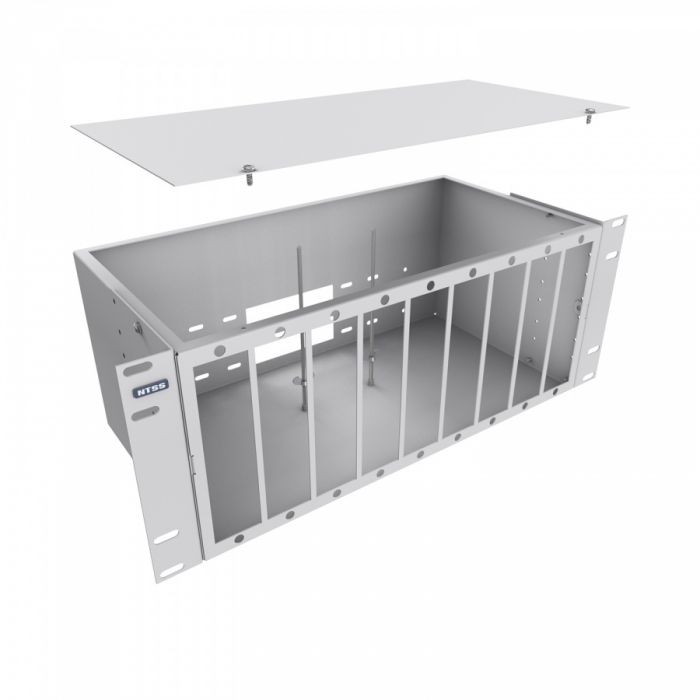 Кросс NTSS оптический 19'' укомплектованный 4U, 144 порта LC/UPC duplex, 50/125 мкм ОМ3 (планки, сплайс-кассета 9шт, пигтейлы, КДЗС, адаптеры) серый RAL 7035