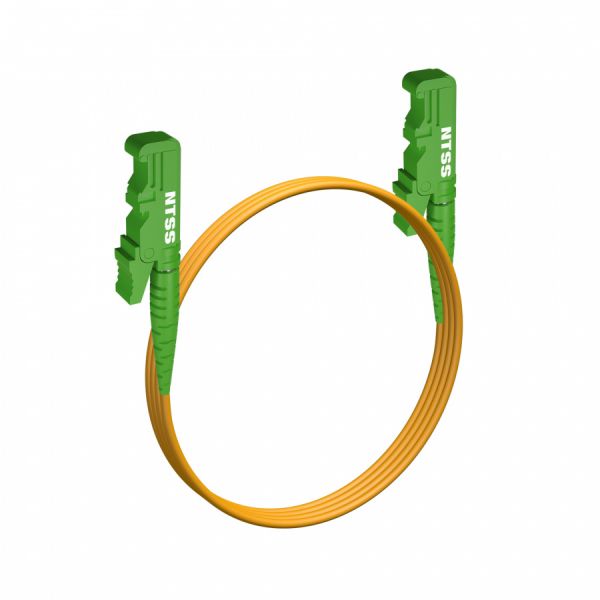 Шнур оптический NTSS spc E2000/APC-E2000/APC 9/125 3.0мм 1м LSZH (патч-корд)