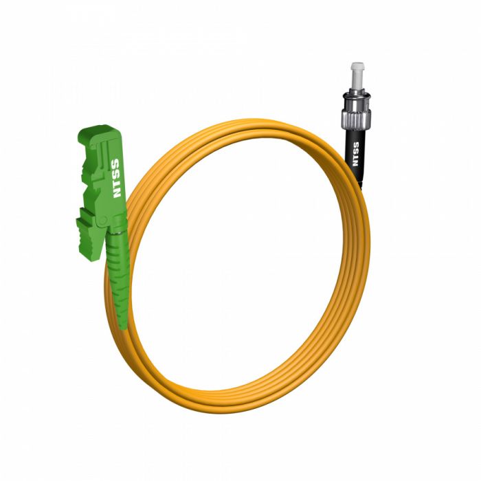 Шнур оптический NTSS spc E2000/APC-ST/UPC 9/125 3.0мм 4м LSZH (патч-корд)