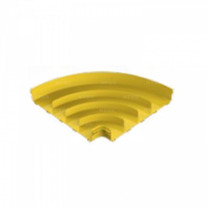 Уголок горизонтальный 90° оптического лотка NTSS 600*100 мм, желтый