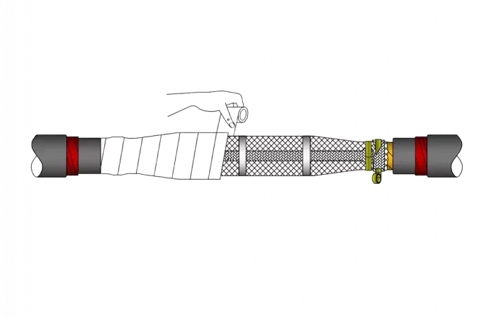 ИМАГ-Муфта-35-J-1х120-240 - комплект соединительной муфты холодной усадки для 1-жильного кабеля с изоляцией из СПЭ на 35 кВ, 1х120-240 мм2