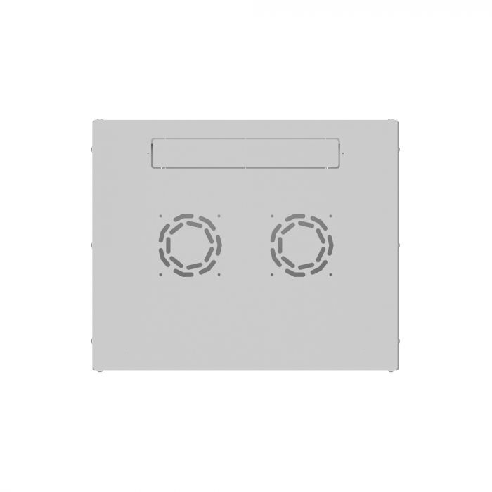 Шкаф настенный телекоммуникационный NTSS LIME 6U 550х350х370мм, 2 профиля 19, дверь стеклянная, боковые стенки несъемные, разобранный, серый RAL 7035