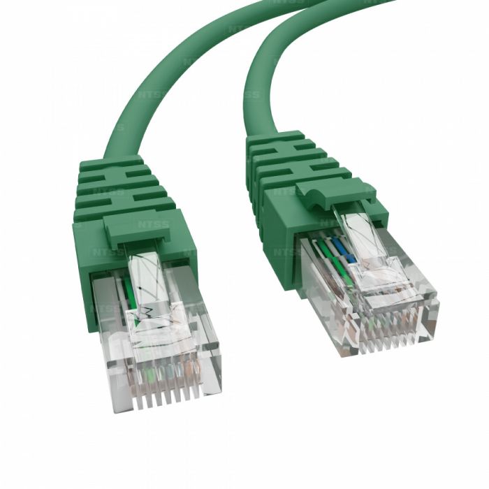 Патч-корд NTSS 2хRJ45/8P8C, T568B UTP 5e кат. литой 10 метров, LSZH, зеленый