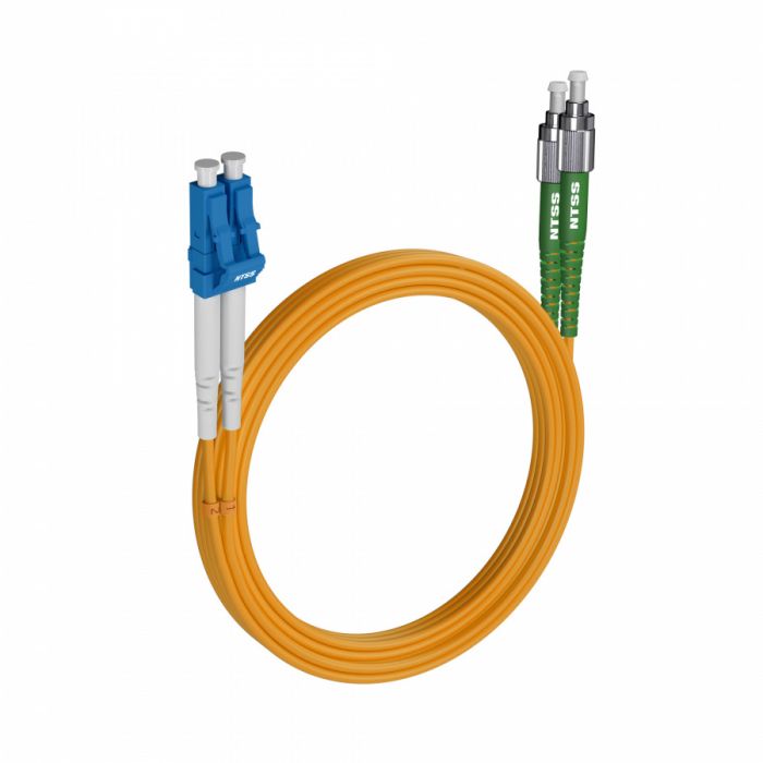 Шнур оптический NTSS dpc LC/UPC-FC/APC 9/125 3.0мм 20м LSZH (патч-корд)