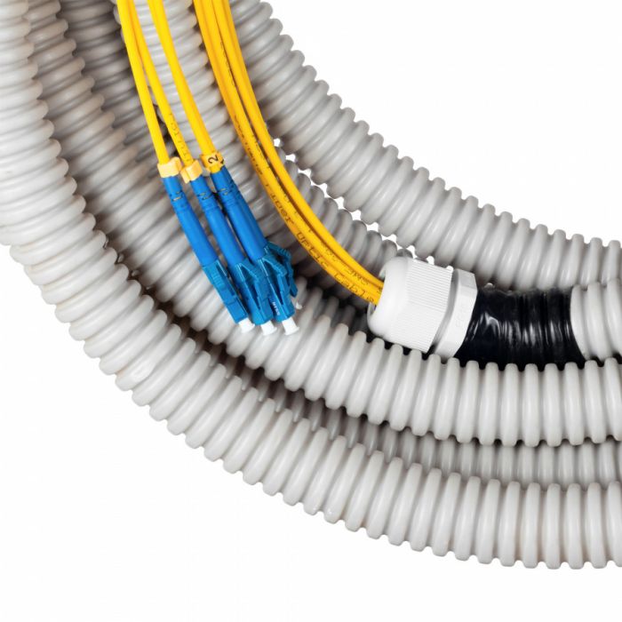 Сборка кабельная NTSS 4ов, SC/UPC-SC/UPC 50/125мкм OM3, длина 50м, вывод 0.4м, буфер 3мм (NTSS-FO-D-IN/OUT-503-4-LSZH) в гофре