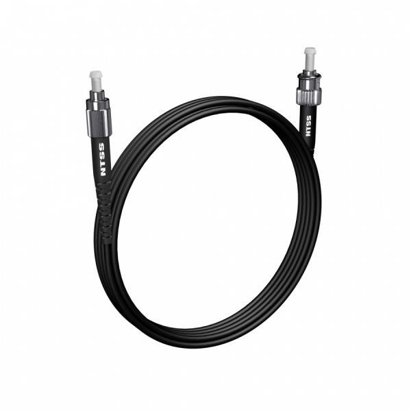 Шнур оптический NTSS spc FC/APC-ST/UPC 9/125 3.0мм 4м черный LSZH (патч-корд)