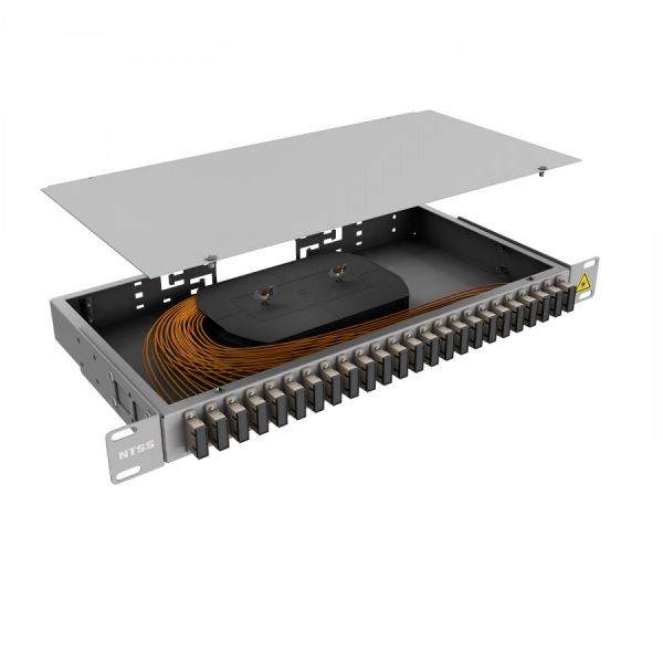 Кросс 19" NTSS PREMIUM, предсобранный 1U, 8 портов SC/UPC duplex, 50/125 мкм