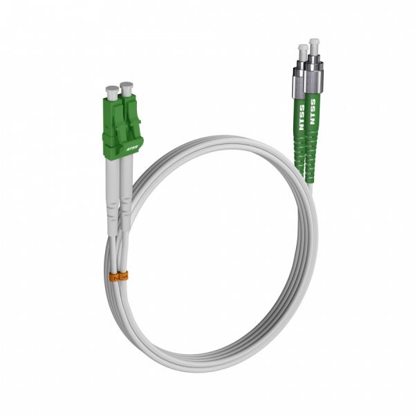 Шнур оптический NTSS PREMIUM dpc LC/APC-FC/APC 9/125 G.657A1 3.0мм 1м LSZH (патч-корд)