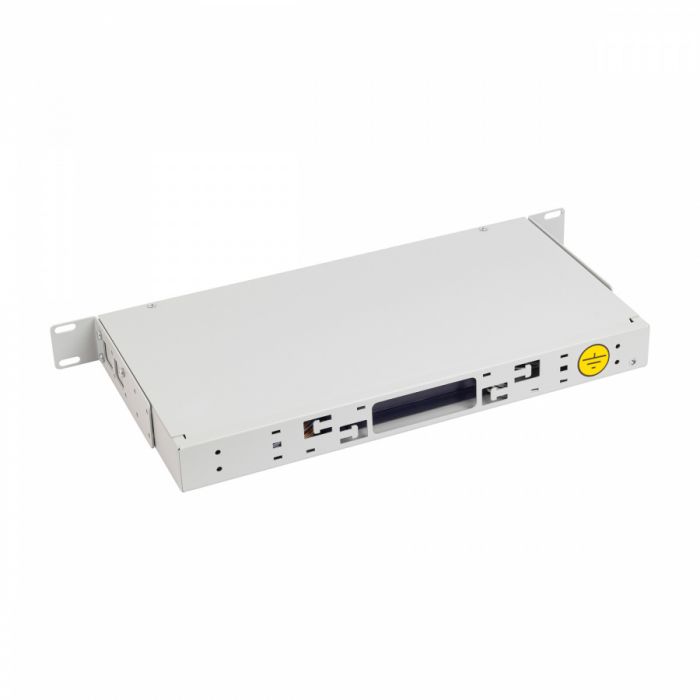 Разветвитель NTSS PREMIUM планарный 2*1х4 оконцованный LC/UPC 9/125, буфер 0.9мм 1260/1650 установлен в 19" 1U кросс