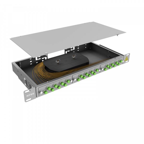 Кросс 19" NTSS PREMIUM, предсобранный 1U, 24 порта FC/APC, 9/125 мкм