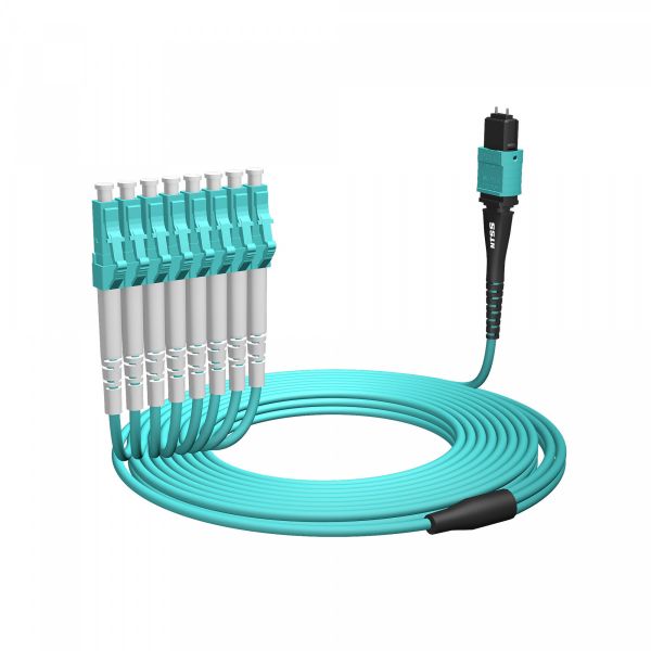 Волоконно-оптическая сборка fan-out NTSS PREMIUM 8ов, MTP/UPC (female)-LC/UPC, 50/125 OM3, вывод 1м, буфер 2.0мм, 10м, LSZH