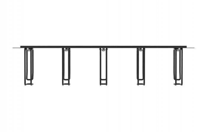 Органайзер кабельный горизонтальный с двойными  проволочными кольцами 19" ОКГКО-19"-1U