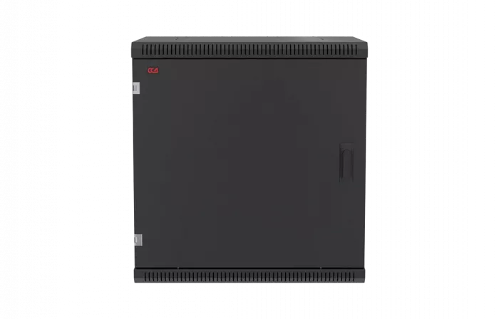 Шкаф телекоммуникационный настенный разборный черный 19”,12U(600x550), ШТ-НСр-12U-600-550-М-Ч дверь металл ССД