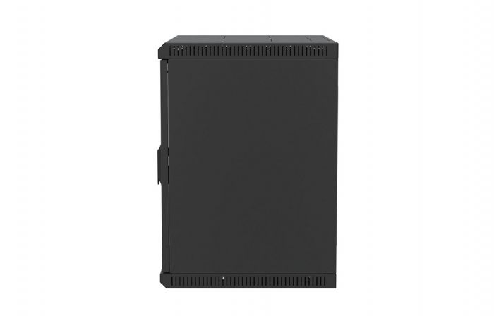 Шкаф телекоммуникационный настенный разборный черный 19”,12U(600x550), ШТ-НСр-12U-600-550-П-Ч дверь перфорированная ССД