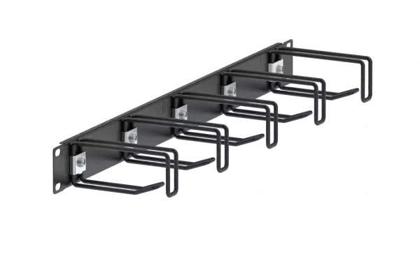 Органайзер кабельный горизонтальный с двойными  проволочными кольцами 19" ОКГКО-19"-1U