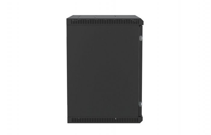 Шкаф телекоммуникационный настенный разборный черный 19”,12U(600x550), ШТ-НСр-12U-600-550-П-Ч дверь перфорированная ССД