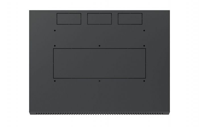 Шкаф телекоммуникационный настенный разборный черный 19”,12U(600x550), ШТ-НСр-12U-600-550-П-Ч дверь перфорированная ССД