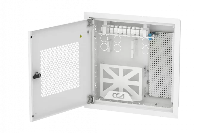 Шкаф квартирный телекоммуникационный встраиваемый с радиопрозрачной дверцей ШТ-НСс пустой ССД