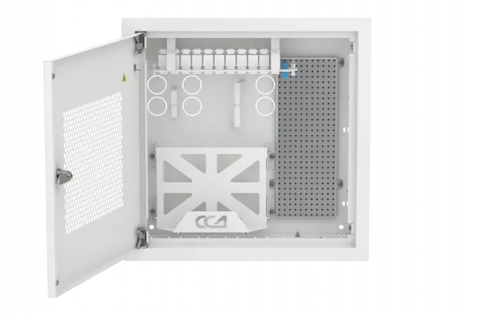 Шкаф квартирный телекоммуникационный встраиваемый с радиопрозрачной дверцей ШТ-НСс пустой ССД