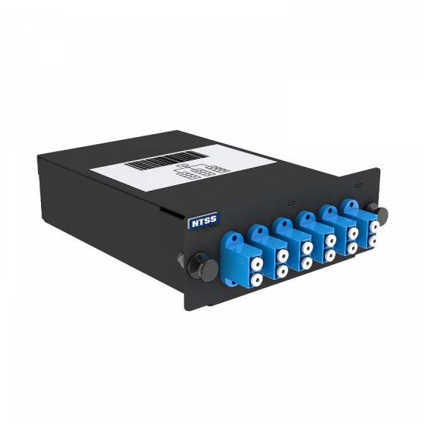 Кассета кроссовая NTSS STANDART 1 разъем MPO/АPC (male) 9/125, на 12 LC/UPС (6 DLC/UPC), полярность А, черный