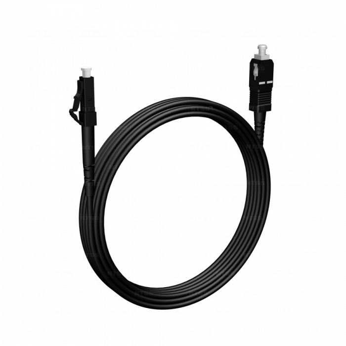 Шнур оптический NTSS PREMIUM spc LC/APC-SC/APC 9/125 3.0мм 5м черный LSZH (патч-корд)