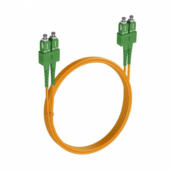 Шнур оптический NTSS dpc SC/APC-SC/APC 9/125 3.0мм 1м LSZH (патч-корд)