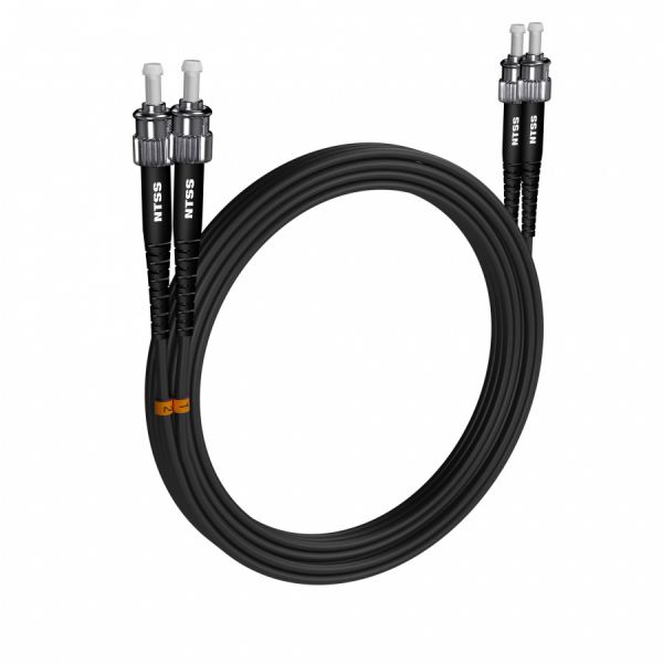 Шнур оптический NTSS PREMIUM dpc ST/UPC-ST/UPC 9/125 2.0мм 20м черный LSZH