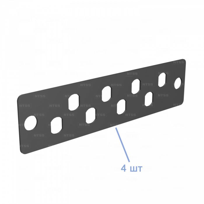 Кросс NTSS оптический настенный частично укомплектованный 24/32 порта FC/ST (планка FC/ST-4шт, планка-заглушка-1шт, сплайс-кассета-1шт) черный RAL 9005