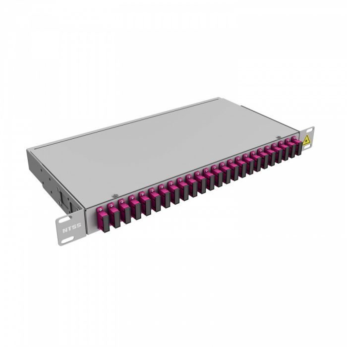 Кросс 19" NTSS PREMIUM, предсобранный 1U, 24 порта SC/UPC duplex, 50/125 мкм OM4