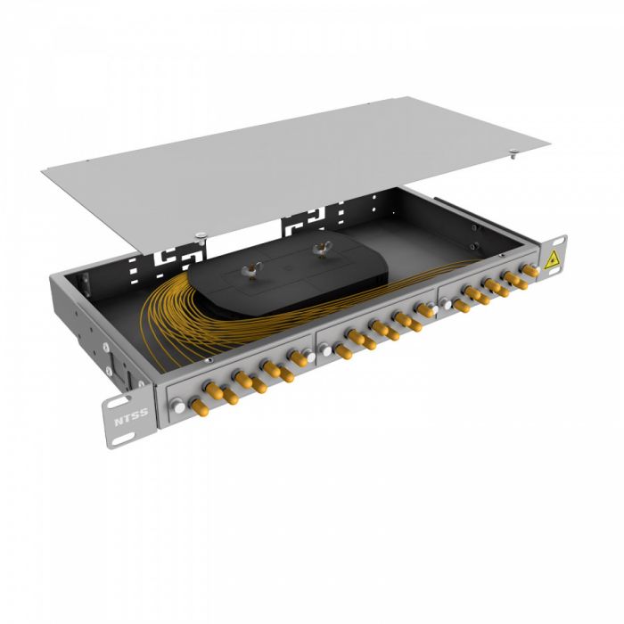 Кросс 19" NTSS PREMIUM, предсобранный 1U, 16 портов ST/UPC, 9/125 мкм