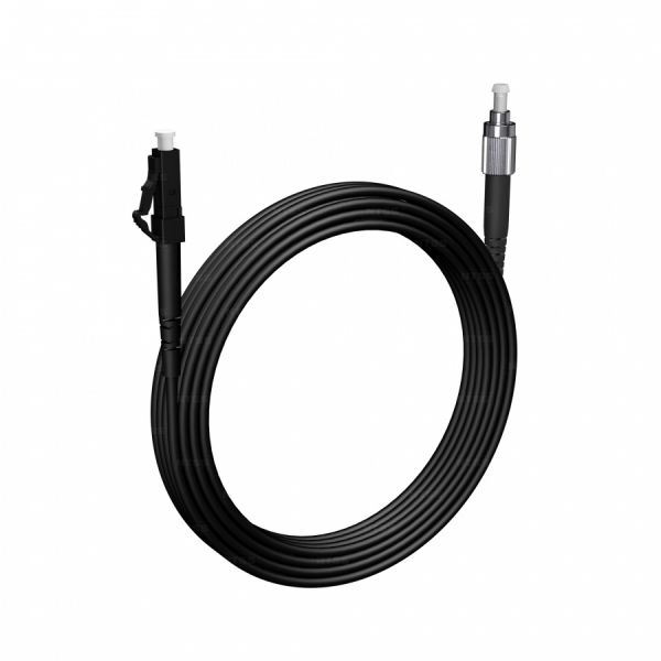 Шнур оптический NTSS spc LC/APC-FC/APC 9/125 3.0мм 20м черный LSZH (патч-корд)