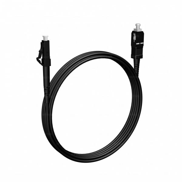 Шнур оптический NTSS spc LC/UPC-SC/UPC 9/125 3.0мм 3м черный LSZH (патч-корд)