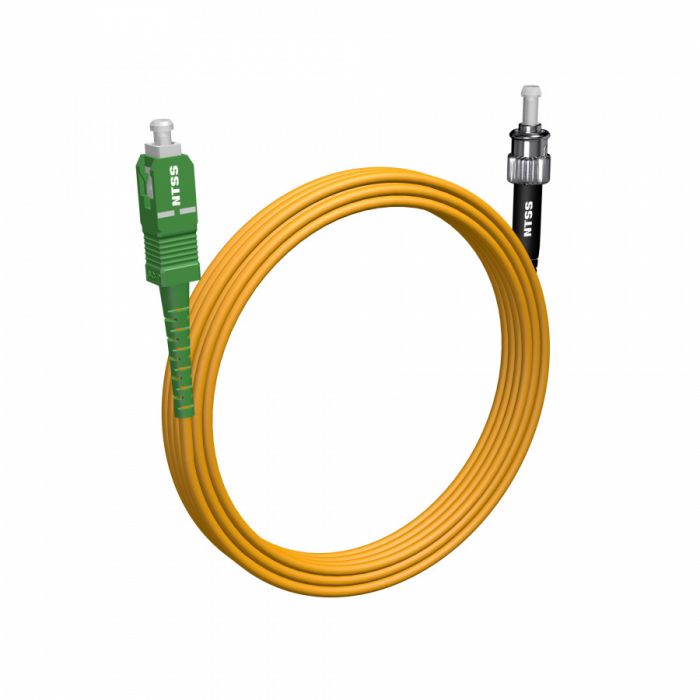 Шнур оптический NTSS PREMIUM spc SC/APC-ST/UPC 9/125 3.0мм 10м LSZH (патч-корд)