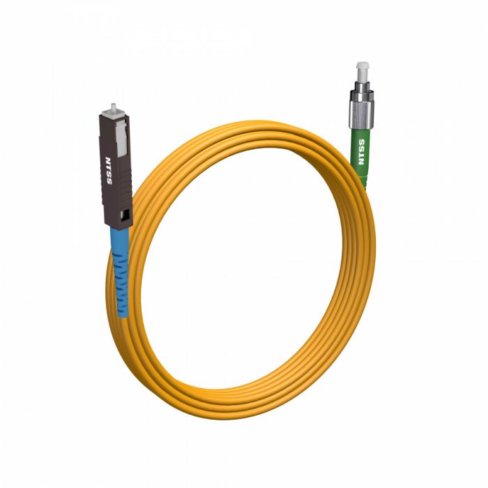 Шнур оптический NTSS spc MU/UPC-FC/APC 9/125 2.0мм 5м LSZH (патч-корд)
