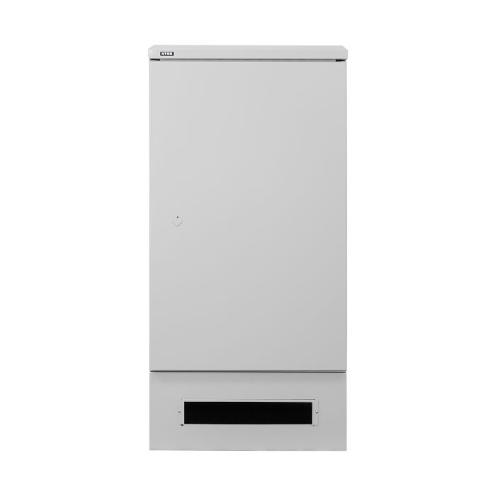 Шкаф напольный климатический NTSS RT 24U (ШхВхГ) 700x1440x1000 мм, 4 профиля 19, с кондиционером 1.5 кВт, IP55, серый RAL 7035