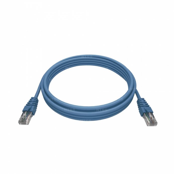 Патч-корд NTSS 2хRJ45/8P8C, T568B UTP 5e кат. литой 0.2 метра, LSZH, синий