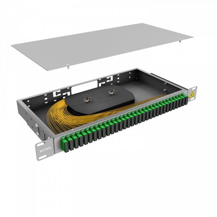 Кросс 19" NTSS PREMIUM, предсобранный 1U, 32 порта SC/APC duplex, 9/125 мкм