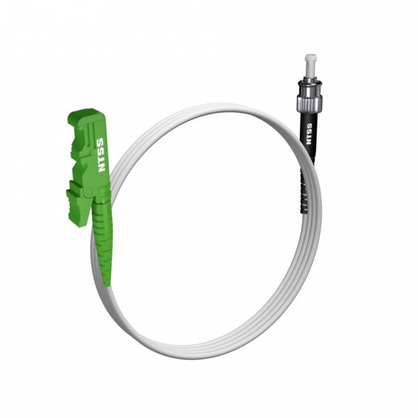 Шнур оптический NTSS spc E2000/APC-ST/UPC 9/125 G.657A1 3.0мм 2м LSZH (патч-корд)