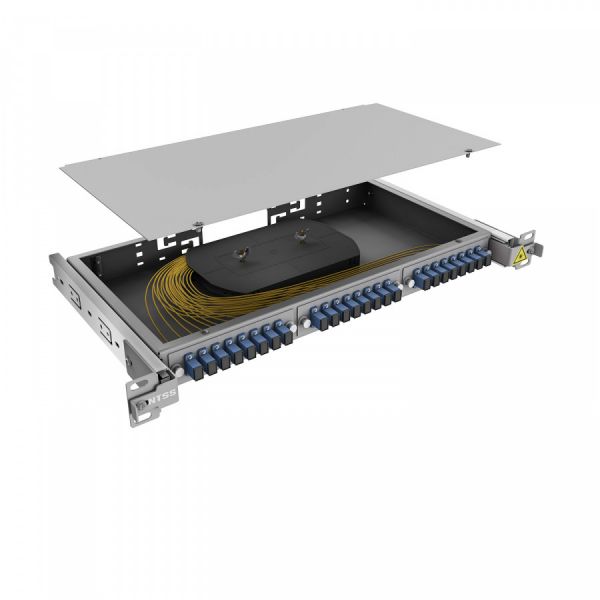 Кросс 19" NTSS PREMIUM выдвижной, предсобранный 1U, 16 портов SC/UPC, 9/125 мкм