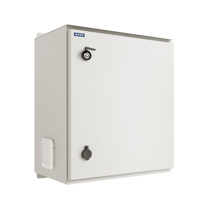 Шкаф настенный NTSS WTR (ШхВхГ) 500x600x300 мм, с монтажной платой, вентиляцией, IP55, серый RAL7035